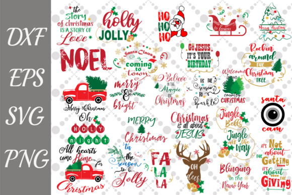 26 Christmas Quotes Bundle: Perfect for Holiday Crafts