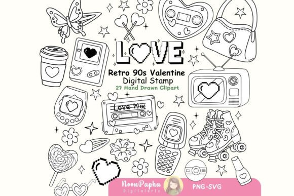 90s Digital Aesthetic Graphics & Illustrations Review