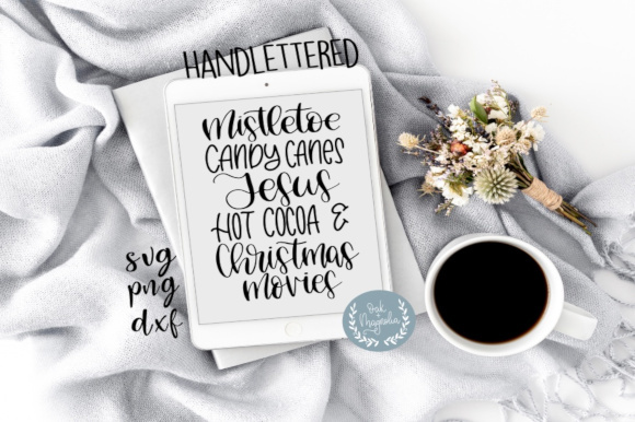 Charming Mistletoe Candy Canes Jesus Graphics for Crafting