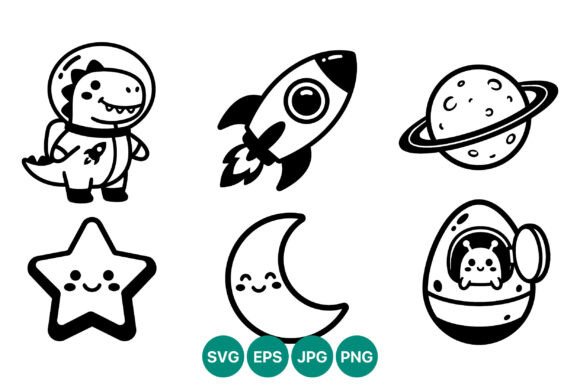 Cute Dinosaur Astronaut Space Vector Review