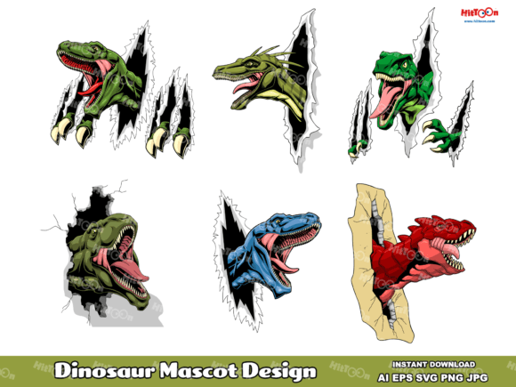 Dinosaurs Mascot Graphics: Illustrations for Digital Products