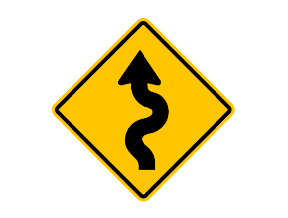 Sign Winding Road Graphics: Illustrations for Brand Impact